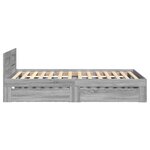 vidaXL Cadre de lit tête de lit sonoma gris 90x190 cm bois ingénierie