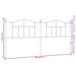 vidaXL Tête de lit métal noir 200 cm