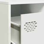 vidaXL Meuble TV blanc 202x39x43 5 cm acier laminé à froid