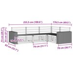 vidaXL Ensemble de canapés d'extérieur 4 pc Naturel
