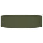 vidaXL Pot en métal vert olive Vert olive Métal Grand Incrustations déco