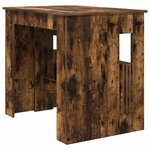 vidaXL Table à dîner 180 x 85 x 75 cm Bois d'ingénierie Chêne fumé