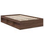 vidaXL Cadre de lit Chêne brun 120 x 200 cm Bois d'ingénierie