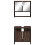 vidaXL Ensemble de meubles de salle de bain 2 Pièces Chêne marron