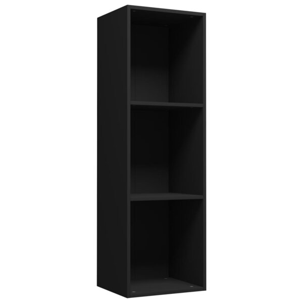 vidaXL Bibliothèque/Meuble TV noir 36x30x114 cm bois d'ingénierie