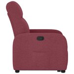 vidaXL Fauteuil inclinable rouge bordeaux tissu