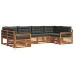vidaXL Ensemble de canapés d'extérieur 6 Pièces Naturel et Anthracite