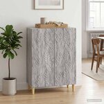 vidaXL Buffet Sonoma gris 66 x 34 5 x 90 cm Bois d'ingénierie