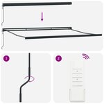 vidaXL Auvent rétractable automatique blanc 500x300 cm