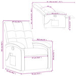 vidaXL Fauteuil inclinable de massage gris foncé tissu