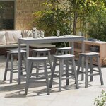 vidaXL Tabourets de bar 6 Pièces en gris clair en HDPE
