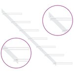 vidaXL Casier à vin mural pour 7 bouteilles 2 Pièces Blanc Métal