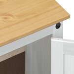vidaXL Armoire d'évier avec étagère Blanc 73 x 33 x 60 cm Pin massif