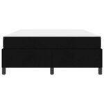 vidaXL Lit à ressorts Noir  Noir 160 x 200 cm Tissu  Bois Engineered