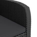 vidaXL Ensemble à manger d'extérieur 9Pièces coussins résine tressée noir