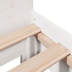 vidaXL Cadre de lit sans matelas blanc 75x190 cm bois de pin massif