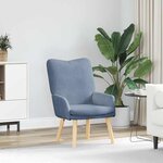 Chaise Relaxante vidaXL en Tissu Cordon Bleu