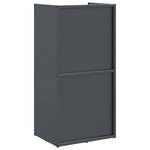 vidaXL Portant de bois chauffage anthracite 40x30x80 cm