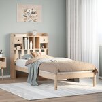 vidaXL Lit bibliothèque sans matelas 100x200 cm bois massif de pin