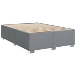 vidaXL Sommier à lattes de lit avec matelas Gris clair 140x190cm Tissu