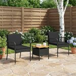 vidaXL Ensemble de jardin avec coussin acier