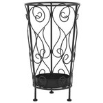 vidaXL Porte-parapluie Style vintage Métal 26 x 46 cm Noir