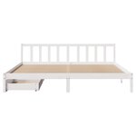 vidaXL Cadre de lit sans matelas blanc 180x200 cm bois massif de pin