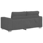 vidaXL Canapé causeuse gris foncé 140 cm tissu velours côtelé