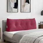 vidaXL Coussin de Dos Bordeaux 120 x 24 x 50 cm Velours