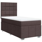 vidaXL Sommier à lattes de lit avec matelas Marron foncé 90x190 cm