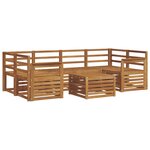vidaXL Ensemble de canapés d'extérieur 7 pc Naturel