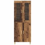 vidaXL Haut Armoire Bois Ancien 69 5 x 34 x 180 cm