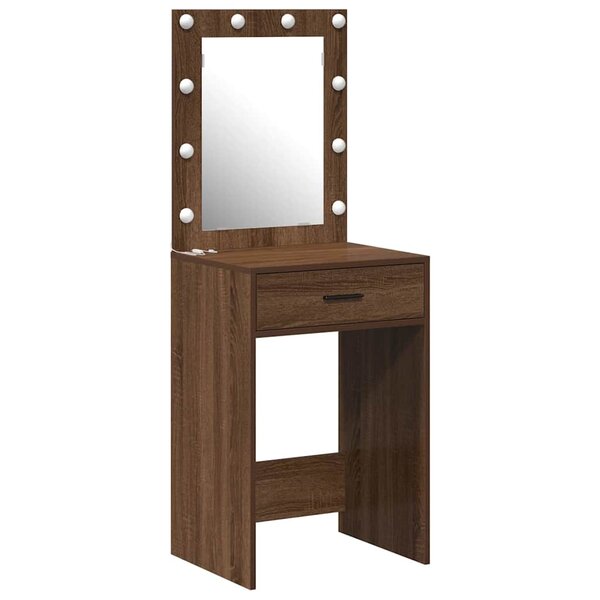 vidaXL Coiffeuse Chêne brun 50 x 41 x 135 cm Bois d'ingénierie