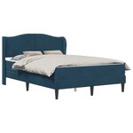 vidaXL Cadre de lit avec matelas Bleu 120 x 190 cm Velours