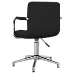 Vidaxl chaise pivotante de bureau noir tissu