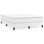 vidaXL Cadre de lit sans matelas blanc 140x190 cm similicuir