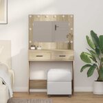 vidaXL Coiffeuse Chêne sonoma 78.5 x 41 x 135 cm Bois d'ingénierie