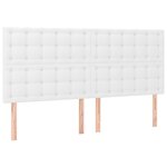 vidaXL Sommier à lattes de lit avec matelas Blanc 180x200cm Similicuir