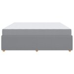 vidaXL Cadre de lit avec matelas Gris clair 200 x 200 cm tissu