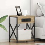vidaXL Cabinet de chevet 2 Pièces Chêne sonoma 41 x 31 x 51 cm