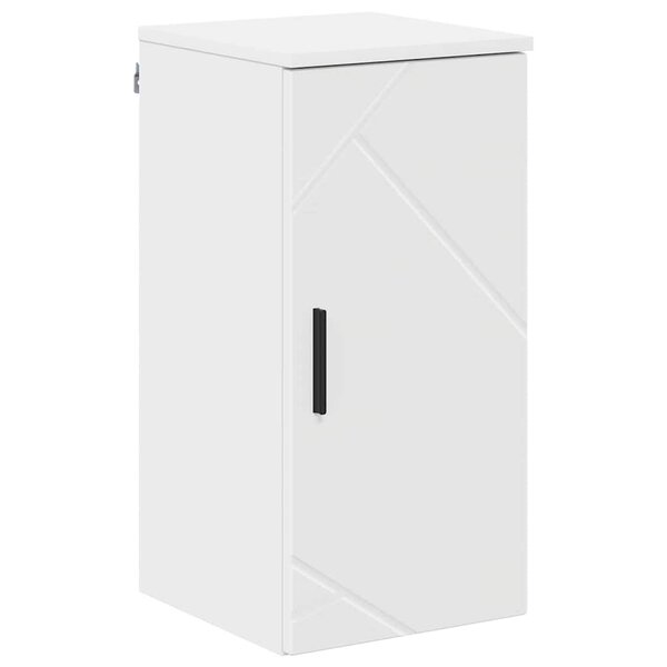 vidaXL Cabinet de salle de bain avec stockage Blanc 30 x 31 5 x 61 cm