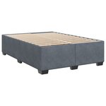 vidaXL Sommier à lattes de lit et matelas Gris foncé 140x200cm Velours