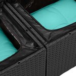 vidaXL Ensemble de canapé de jardin avec coussin 5 Pièces Poly rotin