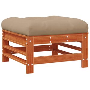 vidaXL Repose-pieds de jardin Pin massif Brun Ciré