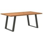 vidaXL Table à manger marron clair 180x100x74 cm bois de chêne massif