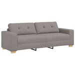 vidaXL Canapé 3 Pièces Taupe 221 x 80 x 80 cm Tissu en lin mélangé
