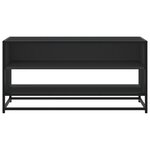 vidaXL Meuble TV noir 91x40x46 cm bois d'ingénierie et métal