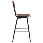 vidaXL Mobilier de bar 3 Pièces Acier Marron Noir