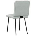 vidaXL Chaises à manger lot de 4 Gris clair Velours