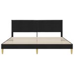 vidaXL Cadre de lit avec tête de lit Noir 180 x 200 cm Tissu
